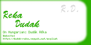 reka dudak business card